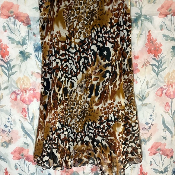 Vintage Leopard Print Flowy Skirt - Picture 1 of 6